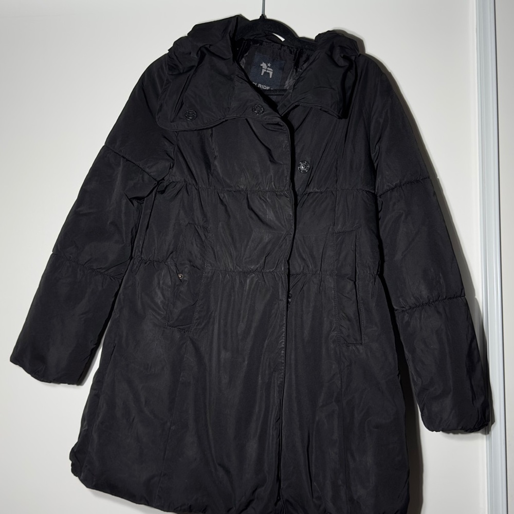 Women's Black Down Jacket warmer than Super Puff